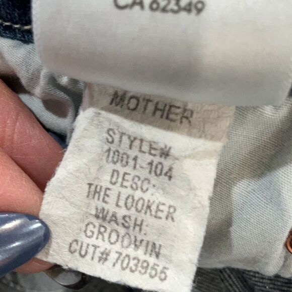 Mother Blue Denim The Looker In Groovin Skinny Ankle Jeans Size 25 - Picture 4 of 12